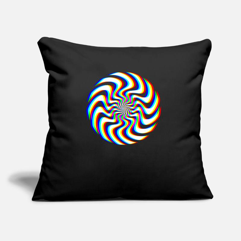 Glitch Spiral – Optical Illusion Sofa pillowcase 17,3'' x 17,3'' (45 x 45 cm)