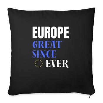 EUROPE GREAT SINCE EVER - Sofa pillowcase 17,3'' x 17,3'' (45 x 45 cm) - black - Front