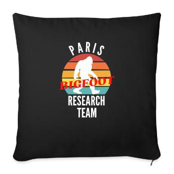 PARIS BIGFOOT RESEARCH TEAM - Housse de coussin décorative 45 x 45 cm - noir - Devant