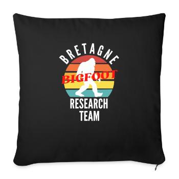 BRETAGNE BIGFOOT RESEARCH TEAM - Housse de coussin décorative 45 x 45 cm - noir - Devant