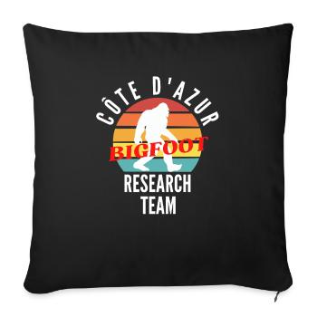 COTE D AZUR BIGFOOT RESEARCH TEAM - Housse de coussin décorative 45 x 45 cm - noir - Devant