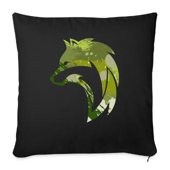 Wild Wolf Camouflage Pattern - Sofa pillowcase 17,3'' x 17,3'' (45 x 45 cm) - black - Front