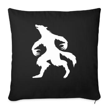 Loup-garou 1 - Housse de coussin décorative 45 x 45 cm - noir - Devant