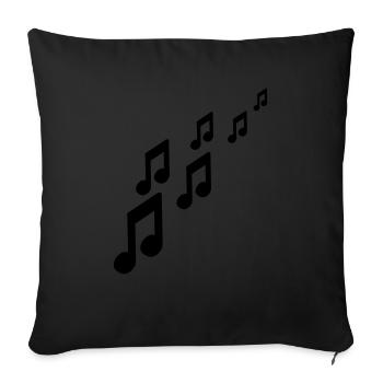 Notes - Sofa pillowcase 17,3'' x 17,3'' (45 x 45 cm) - black - Front