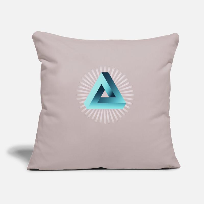 illusion illuminati triangle pyramide nerd maths Housse de coussin décorative 45 x 45 cm