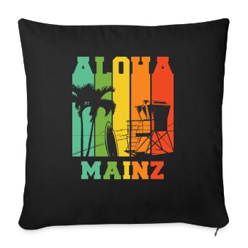 mainz - Sofakissenbezug 45 x 45 cm - Schwarz - Vorne
