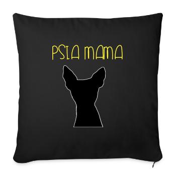 Dog Mama Ratler Lover - Sofa pillowcase 17,3'' x 17,3'' (45 x 45 cm) - black - Front