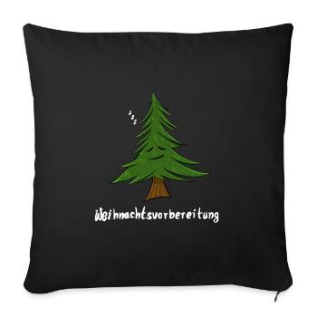 Schlafender Tannenbaum - Sofakissenbezug 45 x 45 cm - Schwarz - Vorne