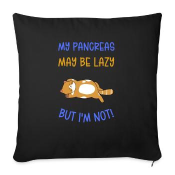 Sensibilisation au diabète de type 1 Rendre mon pancréas formidable - Housse de coussin décorative 45 x 45 cm - noir - Devant