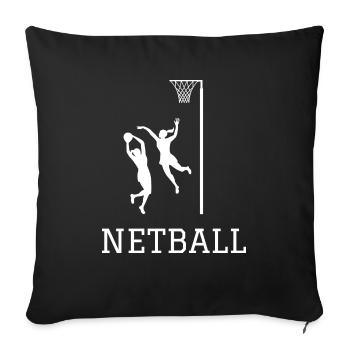 Netball-Meister - Sofakissenbezug 45 x 45 cm - Schwarz - Vorne