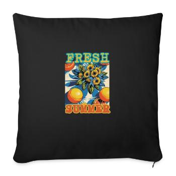 summer - Sofa pillowcase 17,3'' x 17,3'' (45 x 45 cm) - black - Front
