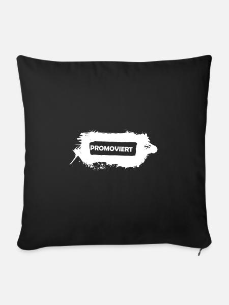 Doktor promoviert - Sofakissenbezug 45 x 45 cm - Schwarz