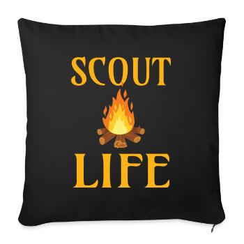 SCOUT: Scout Life - Sofa pillowcase 17,3'' x 17,3'' (45 x 45 cm) - black - Front