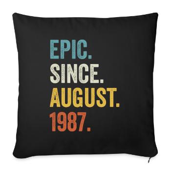 Epic Since August 1987 35e anniversaire - Housse de coussin décorative 45 x 45 cm - noir - Devant