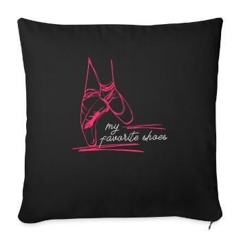 Dancing dancer gift music dance ballet - Sofa pillowcase 17,3'' x 17,3'' (45 x 45 cm) - black - Front