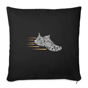 Laufschuh Wortsalat Definition Geschenk - Sofakissenbezug 45 x 45 cm - Schwarz - Vorne