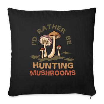 Plutôt la chasse aux champignons - Housse de coussin décorative 45 x 45 cm - noir - Devant