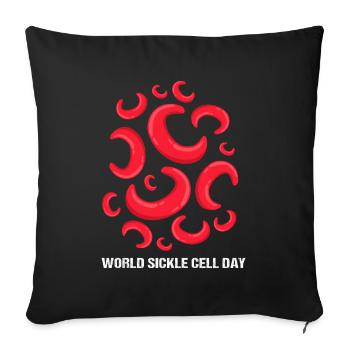 Sickle cell anemia - Sofa pillowcase 17,3'' x 17,3'' (45 x 45 cm) - black - Front
