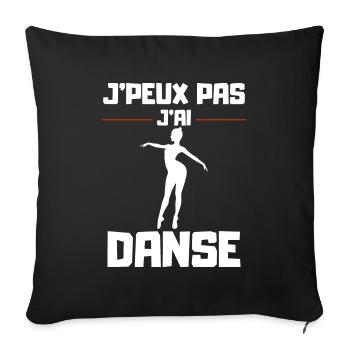 I Can't I Danced - Sofa pillowcase 17,3'' x 17,3'' (45 x 45 cm) - black - Front