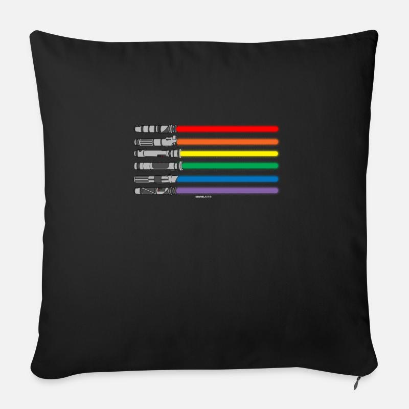 LGBT Lichtschwert Geschenk - Sofakissenbezug 45 x 45 cm - Schwarz