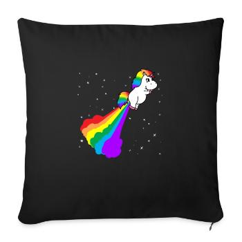 Cadeau de Licorne pour les amoureux de la Licorne - Housse de coussin décorative 45 x 45 cm - noir - Devant