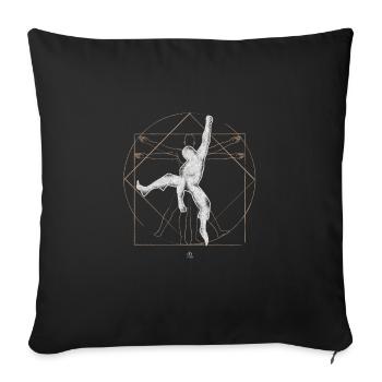 vitruvian man gift - Sofa pillowcase 17,3'' x 17,3'' (45 x 45 cm) - black - Front