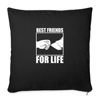best friends for life horse gift - Sofa pillowcase 17,3'' x 17,3'' (45 x 45 cm) - black - Front