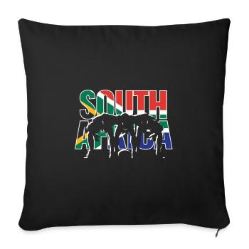 South Africa Rugby 2019 Fans Kit for South - Sofa pillowcase 17,3'' x 17,3'' (45 x 45 cm) - black - Front