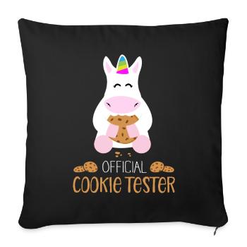 official cookie tester - Sofakissenbezug 45 x 45 cm - Schwarz - Vorne