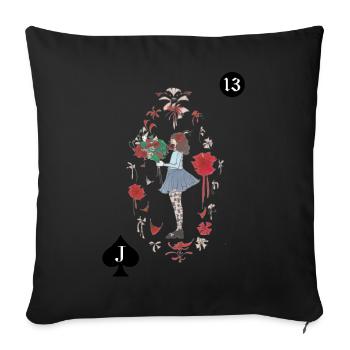 CHILD IN THE BLOOMING LENORMAND | 13 for new beginnings - Sofa pillowcase 17,3'' x 17,3'' (45 x 45 cm) - black - Front