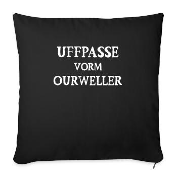 Odenwälder Spruch Lustig Odenwald Geschenk - Sofakissenbezug 45 x 45 cm - Schwarz - Vorne