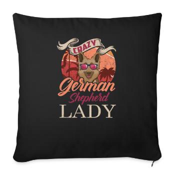 Cadeau de propriétaire de berger allemand - Housse de coussin décorative 45 x 45 cm - noir - Devant