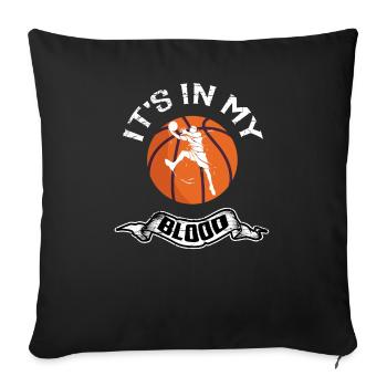 Équipe de basket-ball de basket-ball - Housse de coussin décorative 45 x 45 cm - noir - Devant