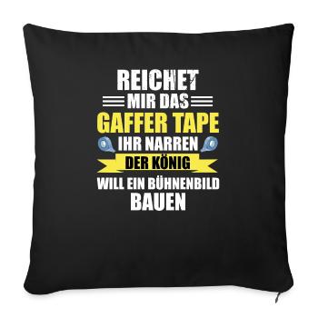 Stage Crew Bühnentechniker Veranstaltungstechnik - Sofakissenbezug 45 x 45 cm - Schwarz - Vorne