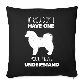 Cadeau de berger australien - Housse de coussin décorative 45 x 45 cm - noir - Devant