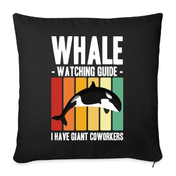 Wale beobachten | Wal Meerestier Meer Geschenke - Sofakissenbezug 45 x 45 cm - Schwarz - Vorne