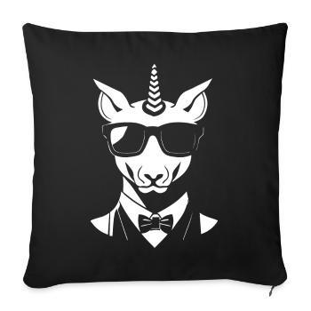 Unicorns Anime Unicorn Manga Fairytale Sunglasses - Sofa pillowcase 17,3'' x 17,3'' (45 x 45 cm) - black - Front