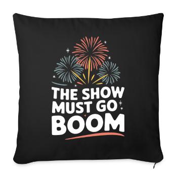 Pyrotechnie Feux d’artifice Pyrotechnie - Housse de coussin décorative 45 x 45 cm - noir - Devant