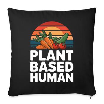 Végétarien Végétalien Végétarien Végétarien - Housse de coussin décorative 45 x 45 cm - noir - Devant