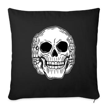 Skull Skeleton Skull Horror Cadeau d’Halloween - Housse de coussin décorative 45 x 45 cm - noir - Devant