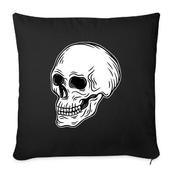 Skull Skeleton Skull Horror Cadeau d’Halloween - Housse de coussin décorative 45 x 45 cm - noir - Devant