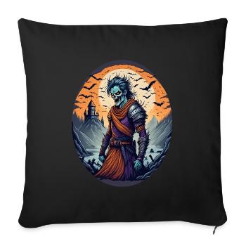 Gruseliges Halloween-partykostüm Zombie-krieger - Sofa pillowcase 17,3'' x 17,3'' (45 x 45 cm) - black - Front