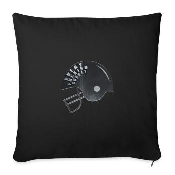 American Football Helmet Every Fucking Sunday Shirt - Sofa pillowcase 17,3'' x 17,3'' (45 x 45 cm) - black - Front