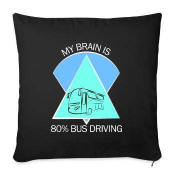 Chauffeur d’autobus scolaire Chauffeur d’autobus scolaire - Housse de coussin décorative 45 x 45 cm - noir - Devant