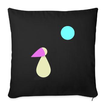 Longing Moonlight Gift - Sofa pillowcase 17,3'' x 17,3'' (45 x 45 cm) - black - Front