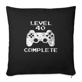 Anniversaire 40 cadeau de jeu de chemise homme - Housse de coussin décorative 45 x 45 cm - noir - Devant