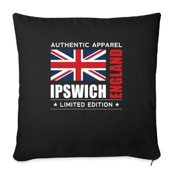 Ipswich - Sofakissenbezug 45 x 45 cm - Schwarz - Vorne