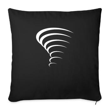 Tornado cyclone - Sofa pillowcase 17,3'' x 17,3'' (45 x 45 cm) - black - Front