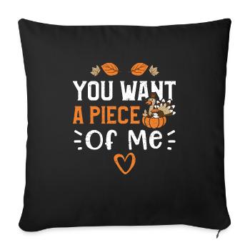 Tu veux un morceau de moi - Housse de coussin décorative 45 x 45 cm - noir - Devant