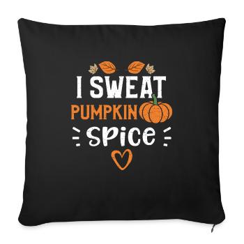 I Sweat Pumpkin Spice - Pumpkin - Housse de coussin décorative 45 x 45 cm - noir - Devant